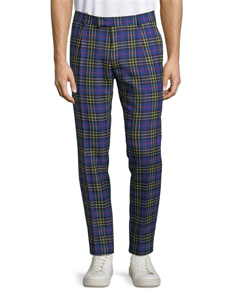 burberry plaid pants mens|burberry dress pants for men.